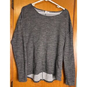 Danskin Womens Long Sleeve Gray Pullover Top Sweatshirt Large